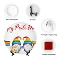 thumbnail image 4 of Yiaed Lgbt Gnome Print Bone China Decorative Plate Ceramic Dinner Plates Art Crafts with Display Stand-10in, 4 of 6