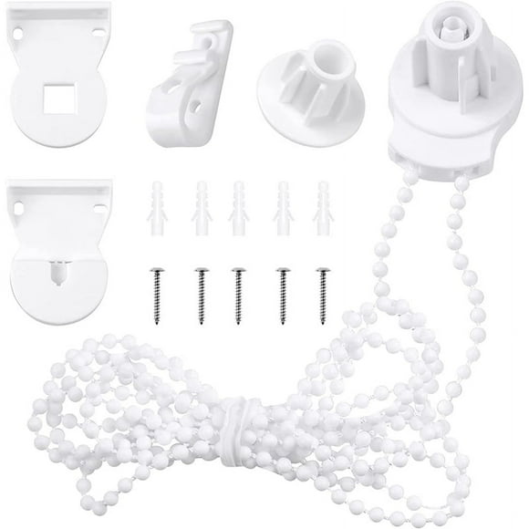Kit de Accesorios para Persianas Enrollables, Soportes para Persianas Enrollables con Cadena de Cuentas, Accesorios para Rodillos de Cortina para Reemplazo de Ventanas