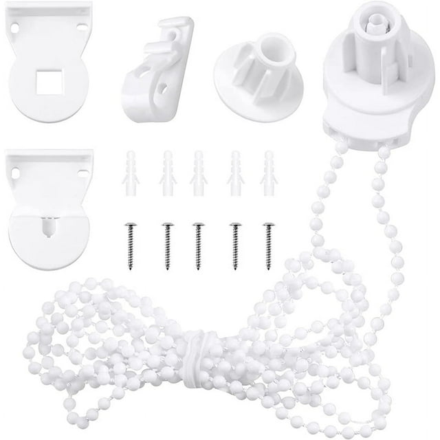 Kit de Accesorios para Persianas Enrollables, Soportes para Persianas Enrollables con Cadena de Cuentas, Accesorios para Rodillos de Cortina para Reemplazo de Ventanas