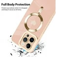 thumbnail image 4 of for iPhone 14 Pro Max Case [Support Magsafe] Love Heart Pattern Magnetic Plating Electroplate Luxury Elegant Case Camera Protector Soft TPU Shockproof Protective Corner Back Cover -Pink, 4 of 12