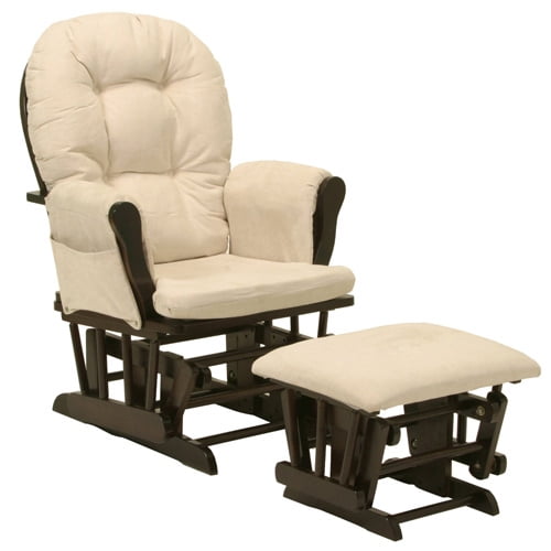 storkcraft hoop espresso frame glider and ottoman