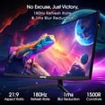 thumbnail image 4 of Sceptre New 34-inch Curved Gaming Monitor 3440 x 1440 180Hz DP HDMI Build-in Speakers 2026, 4 of 5