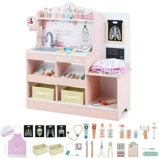 KAATSU Dr. Sato Original トレーニングセット Get Well Doctor Wooden Activity Center - Kids Pretend Play Medical