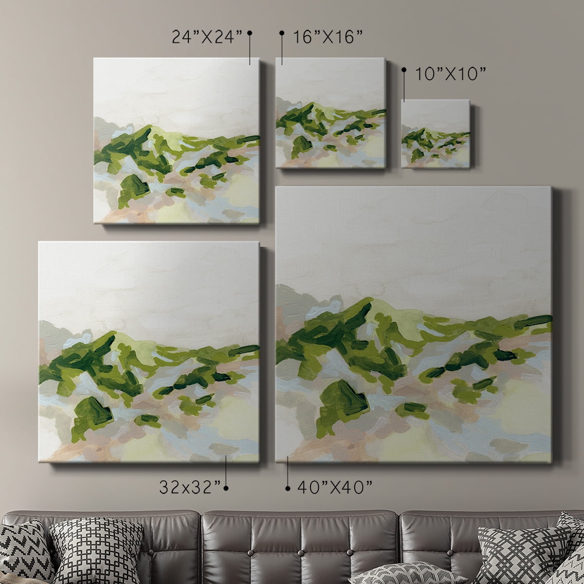 Wexford Home Emerald Hills I-Premium Gallery Wrapped Canvas, 10" x 10" - Ready to Hang