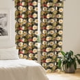 thumbnail image 2 of Ambesonne East Curtains, Japan Inspired Lotus Koi, Pair of 28"x63", Burnt Sienna Orange, 2 of 5