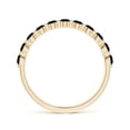 thumbnail image 2 of ANGARA Natural Floating Round Sapphire Semi Eternity Wedding Ring in 14K Yellow Gold for Women (Size-2.2mm) | September Birthstone, Anniversary, Jewelry Gift for Women | Natural Blue Sapphire Ring, 2 of 10