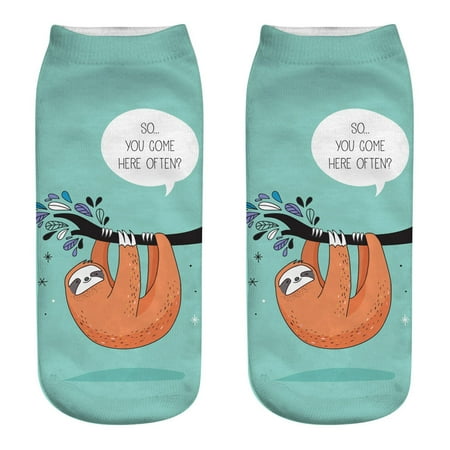 

Yinguo Casual Work Business Socks 3D Animal Print Medium Sports Socks