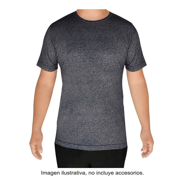 Playera George para Hombre, Cuello Redondo Diseño Básico Gris Oxford Talla M