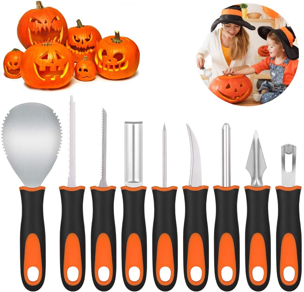 Professional Pumpkin Carving Kit Interchangeable Blades! 
