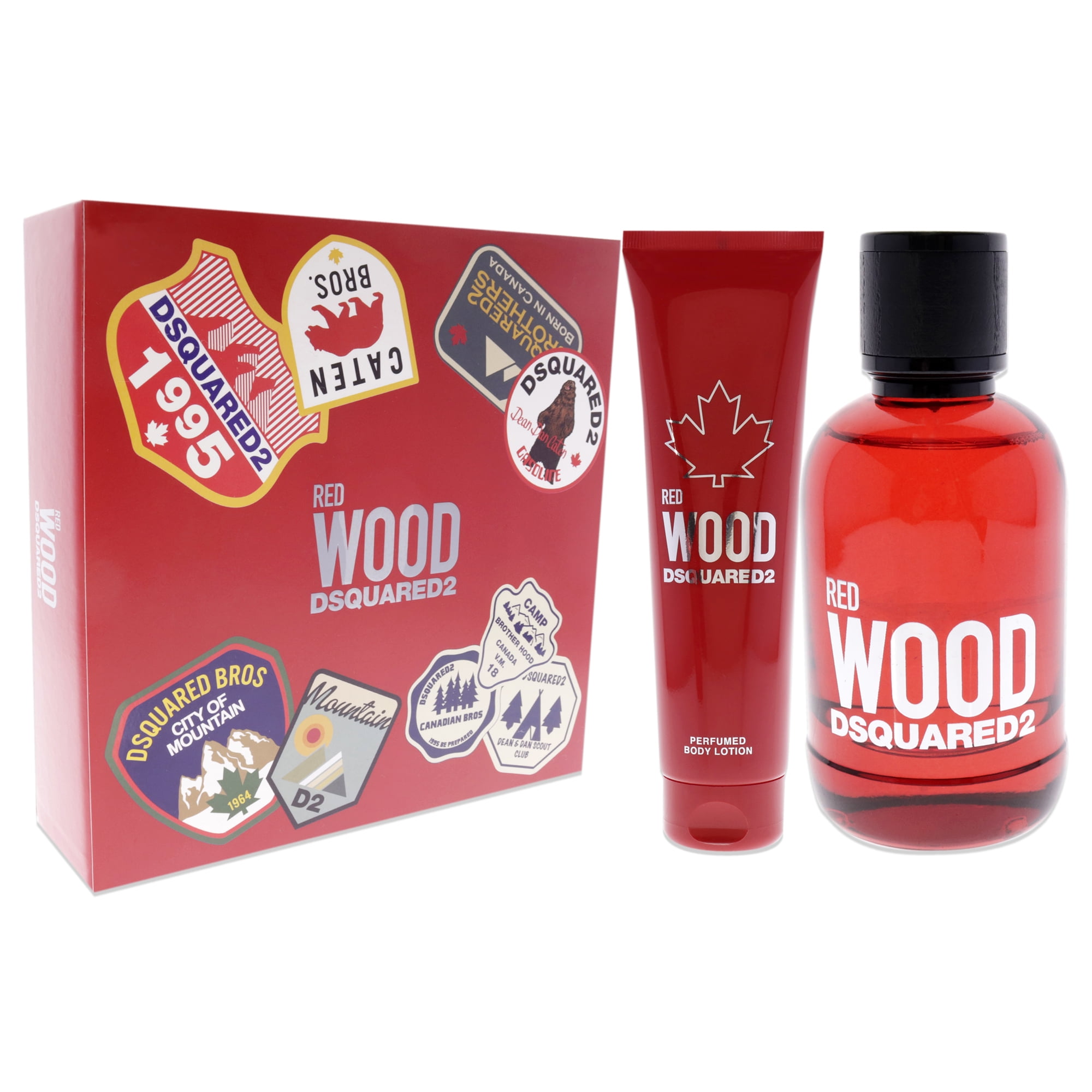 Red Wood by Dsquared2 for Women Pc Gift Set EDT Spray