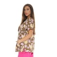 thumbnail image 3 of Just Love Women's Scrub Tops / Scrubs - Pink Flower (Brown Paisley, Small), 3 of 3