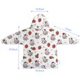 thumbnail image 7 of White Cow Strawberry Heart Pattern Blanket Hoodies for Kids 6-13YR Oversize Wearable Blanket Hoodies for Boys Girls Teens, 7 of 7
