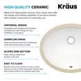 thumbnail image 3 of Kraus Kcu-273 Elavo 16-3/4" Oval Vitreous China Undermount Bathroom Sink - White, 3 of 7