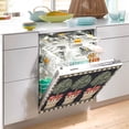 thumbnail image 2 of Yayeee Magnetic Dishwasher Cover for The Front Decoration Home Kitchen Machine Sticker Protector, Beige Striped Trees, 2 of 6