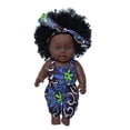 thumbnail image 1 of Baby Toy HUOGUO Bebé negro africano de piel negra de 30 cm con falda de encaje, 1 of 4