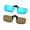 blue+brown, variant on Joopin 2 Pairs Polarized Clip-On Sunglasses Rimless Flip Up Anti-Glare Driving Glasses(blue green)