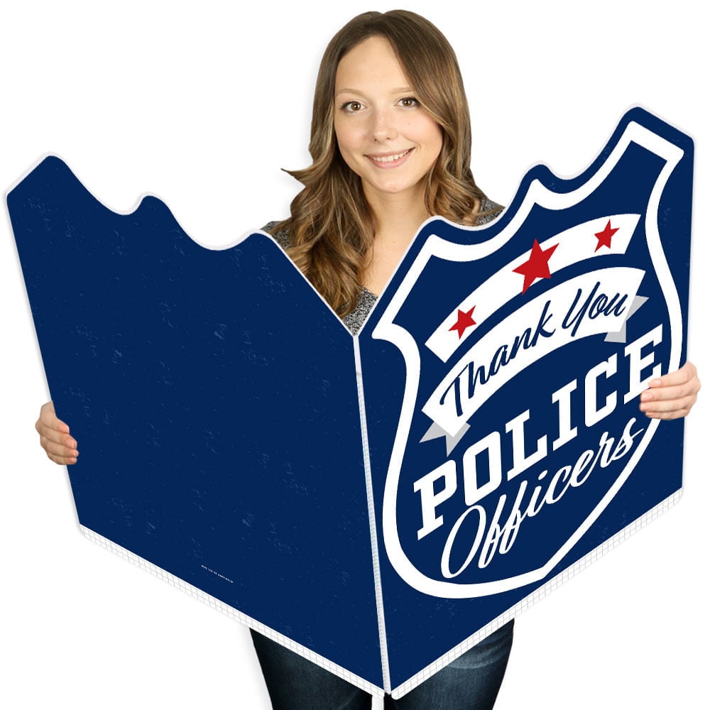 photo First Responder Thank You Cards thank you police officers first responders appreciation giant greeting card big shaped jumborific card 16 5 x 22 inches walmart com
