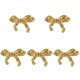 thumbnail image 1 of Gold Bow Knobs for Dresser: Bow Shape Cabinets Knobs Metal Bow Drawer Knobs - 5 Pack, 1 of 5