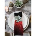 thumbnail image 2 of Red Fruit Cloth Napkins Set of 6 Reusable Dinner Napkins, Modern Minimalist Decor Black Background Cocktail Napkin Washable Table Napkins for Wedding/Holiday Party/Baby Shower 20"x20", 2 of 7