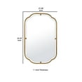 thumbnail image 5 of Sleek Tubular Metal Frame Mirror with Scalloped Corners, Antique Gold- Saltoro Sherpi, 5 of 5