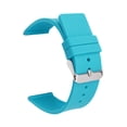 thumbnail image 1 of Correa de reloj de silicona perfecl reemplazo premium 22 mm para mujeres Hebilla plateada azul, 1 of 8