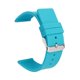 thumbnail image 1 of Correa de silicona Hebilla de metal de liberación rápida Correa de repuesto Correa de reloj Hebilla plateada azul, 1 of 8