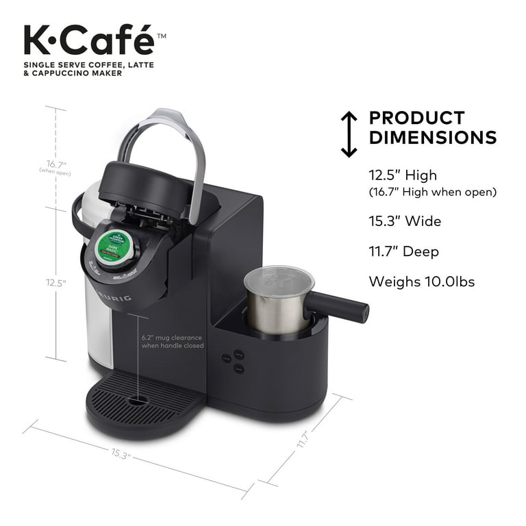 Dropship K-Cafe Single Serve K-Cup Coffee Maker, Latte Maker And Cappuccino  Maker, Dark Charcoal to Sell Online at a Lower Price