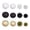 A002- Black Gold, variant on Paper Lanterns and Pom Poms Decoration Set, 3 Large + 3 Small Paper Lanterns, 6 Large + 6 Small Paper Pom Poms in Red White Gray, for Home Party Wedding Birthday Decor - Includes Assorted Sizes Paper