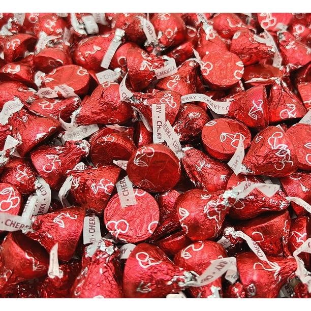 Hershey's Kisses Cherry Cordial Candy Milk Chocolate Filled Cherry