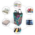 thumbnail image 3 of DouZhe 50L Rectangular Laundry Basket, Green Tropical Plant Prints Waterproof Foldable Laundry Hamper with Aluminum Handles, 3 of 6