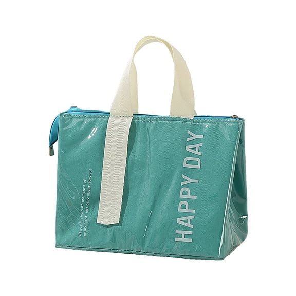 Huayishang Lunch Box for Women Portable Lunch Bag Thickened Aluminum Film Water Thermal Leak Proof Lunch Lunch Insulation Bag, Kitchen Essentials Clearance Sale Green