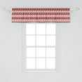 thumbnail image 2 of Ambesonne Christmas Window Valance, Scandinavian, 42" x 12", Red White, 2 of 3