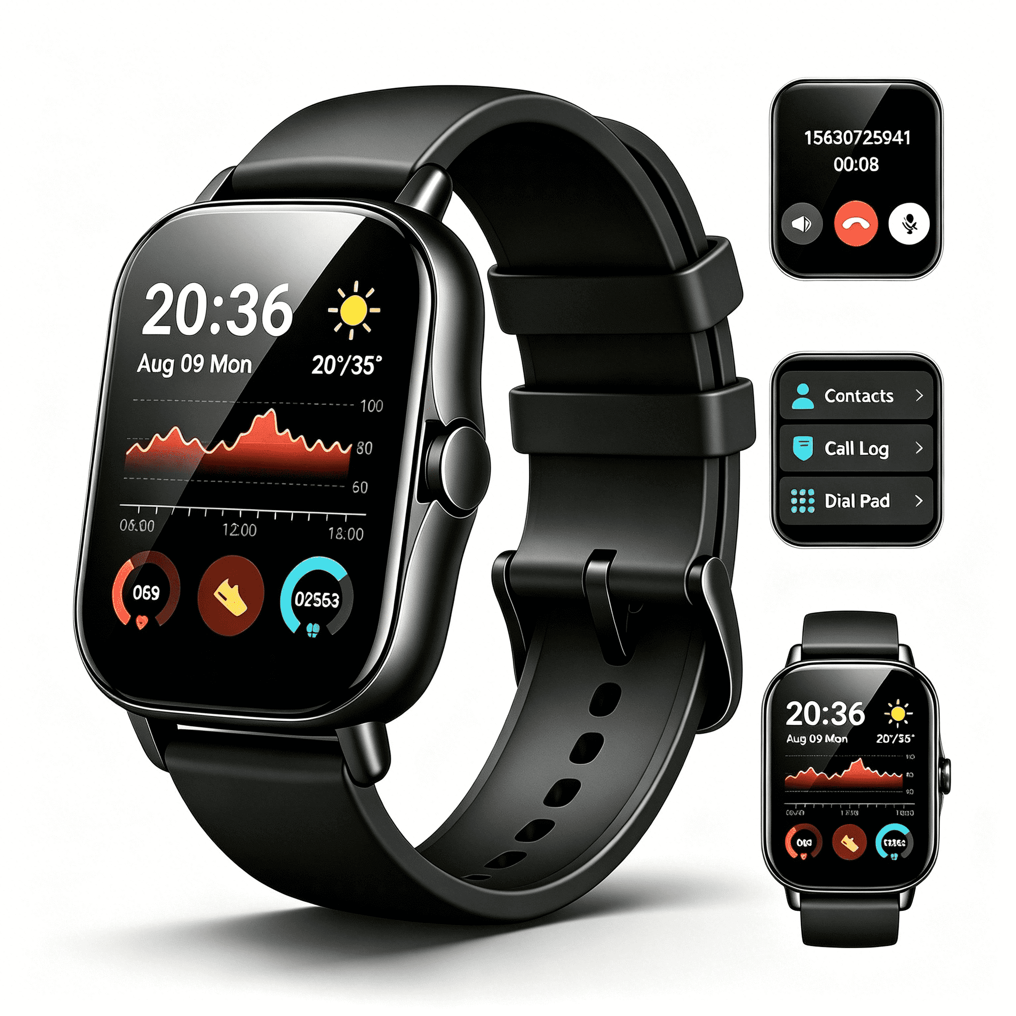 Avoben Smart Watch for Men Women Fitness,1.85" HD Touch Screen Fitness Tracker with Bluetooth Call, Fitness Watch with 110+ Sports Modes,Pedometer,Calorie Counter,IP68 Waterproof Smartwatch Compa