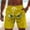 Yellow, variant on Mens Beach Shorts Funny Expression Graphic Summer Swim Trunks Novelty Beachwear Sports Vacation Shorts with Pockets