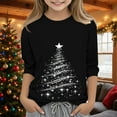 thumbnail image 1 of MKOSPLRT Chandails de Noël Laids Filles Garçons Manches 3/4 Col Rond T-Shirts Arbre de Noël Mignons Tess Graphique des Fêtes 3-12 Ans, 1 of 5