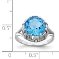thumbnail image 5 of Primal Gold 14 Karat White Gold 10mm Blue Topaz Ring, 5 of 7