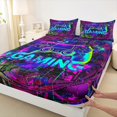 thumbnail image 3 of Castle Fairy Gradient Gamer 4 Pieces Queen Sheet Sets,Video Game Ultra Soft Flat Sheet,Graffiti Splash Queen Fitted Sheet,Ultra Soft Abstract Home Decor, 3 of 7
