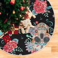 thumbnail image 5 of FMSHPON SkullRoses Wildflowers Cactus Xmas Christmas Tree Skirt Stand Mat for Holiday Party Decoration Indoor Outdoor 36 inches, 5 of 6