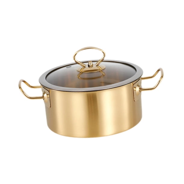 Olla Coreana para Fideos Macarena Acero Inoxidable 18cm Oro