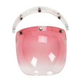 thumbnail image 1 of Visera repuesto para cascos, accesorios transparentes, fácil instalar, cubierta facial para cascos, lente para entusiastas las motocicletas. Rosa, 1 of 8