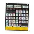 thumbnail image 5 of Black Calendar Pocket Chart, Teaching Calendar, 51cmx60cm, Monthly Complete Education Wall Calendar, Classroom Organized Chart for Homeschool, 5 of 6