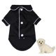 thumbnail image 1 of Pijamas de seda para perros pequeños y gatos, camisetas suaves para mascotas, ropa de descanso para cachorros, ropa de dormir para gatos (negro) M, 1 of 6