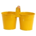 thumbnail image 1 of Houston International Trading 8122E SAFF Émaillée 2 Planter Unité avec Manche en Bois, Safran, 1 of 1