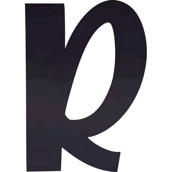 Acrylic Letter R Blank Craft, 8'' Tall Transparent Black Custom Wedding Reception Signage, DIY