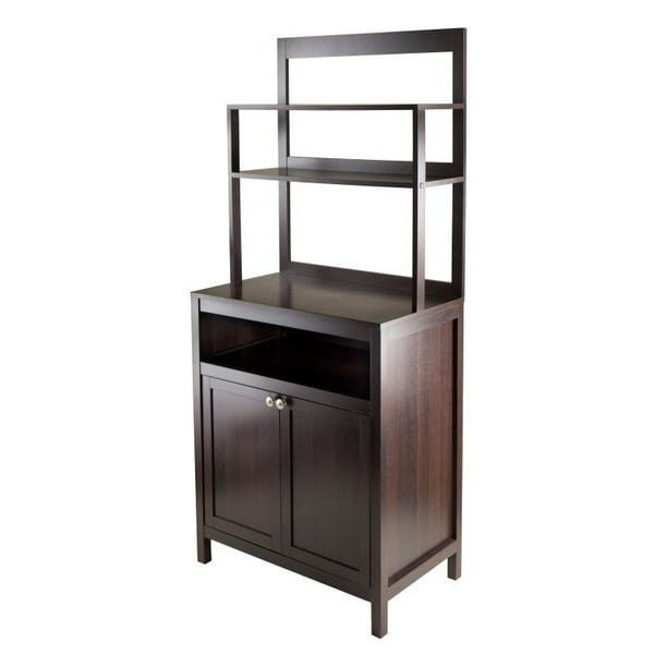 Winsome Wood Jamie 2 Door with Hutch in Cappuccino Walmart
