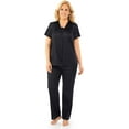 thumbnail image 1 of Pyjama à Manches Courtes pour Femmes, Noir Minuit, 1 of 5