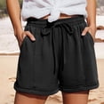 thumbnail image 2 of SOFTCCLO Shorts for Women 2026 Summer New Shorts Wide Leg Elastic Waist Outdoor Lounge Womens Shorts Black M, 2 of 6