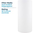 thumbnail image 4 of SpiroPure Filtre en Polypropylène Double Dégradé 10 x 4.5 Pouces, 5 Microns (8 Pack), 4 of 7