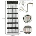 thumbnail image 3 of Over The Door Shoe Organizer 24 Large Mesh Pockets, black, 3 of 4