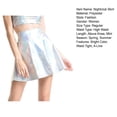 thumbnail image 7 of sunsanly High-Waist Bright Color Mini Skirt Women Nightclub Stage Show Skater Skirt Streetwear, 7 of 7